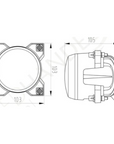 50W Round Flush Fit LED Work Light - Flood Beam - 4501