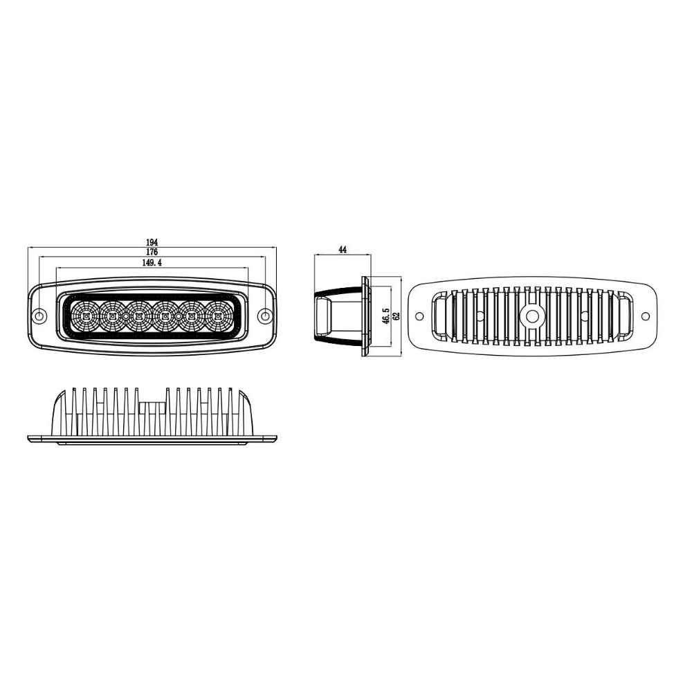 Flush Mount LED Light 6 inch 30W - 6031-30
