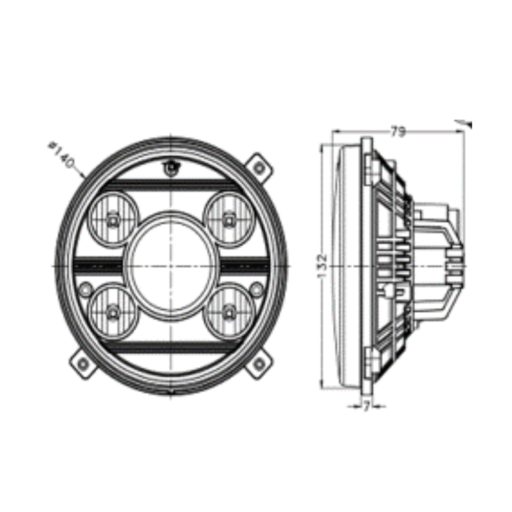 5.5 inch Round LED Head Light - 5501