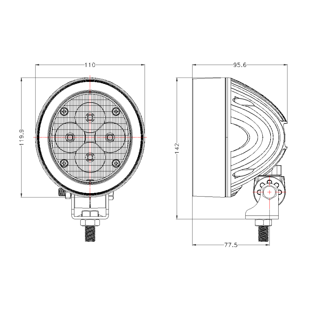 John Deere 60W 20/30 Series LED Work Light - 4405-60