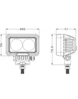 0601-20 - 2 inch 20W Rectangle LED Work Light - LEDTRAC New Zealand