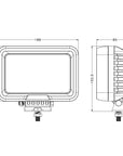 75W Rectangle LED Work Light 7.4 inch - 0601-75