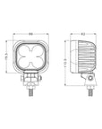 0801-50 - 3.5 inch 50W Square LED Work Light