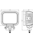0801 - Square LED Work Light 9x10W Osram LED - LEDTRAC NZ