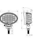 0902-13 - 4 inch 13W Oval LED Work Light - Buy Online Now - LEDTRAC NZ