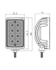 6 inch 40W Side Mount Rectangle LED Work Light- 4002