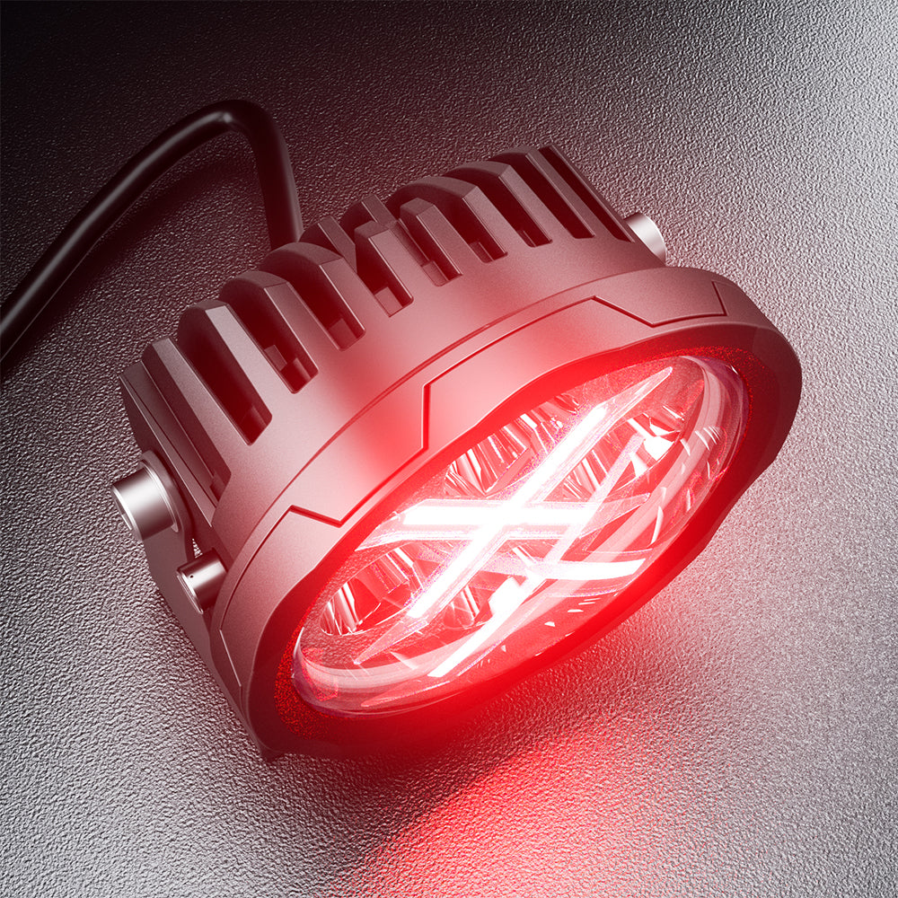 DEFY - 4" Round LED light/Flood - Pair