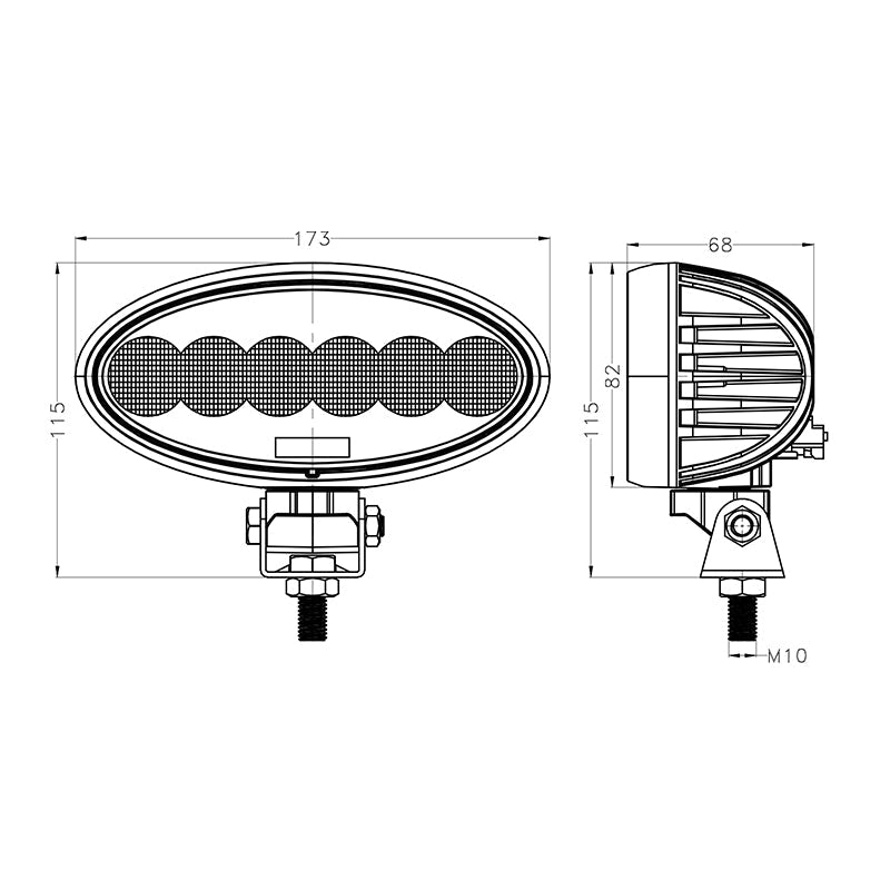 60W John Deere R Series Work Lights - 7602
