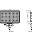0606 - Rectangle LED Work Light 32x1W / 60x1W - LEDTRAC New Zealand