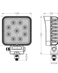 0806-4-27 - 4 inch 27W Square LED Work Light - Buy Online - LEDTRAC NZ