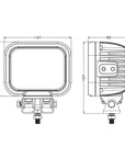 0801-45 - 5 inch 45W Square LED Work Light - Online Shop - LEDTRAC NZ