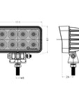 0606 - Rectangle LED Work Light 32x1W / 60x1W - LEDTRAC New Zealand