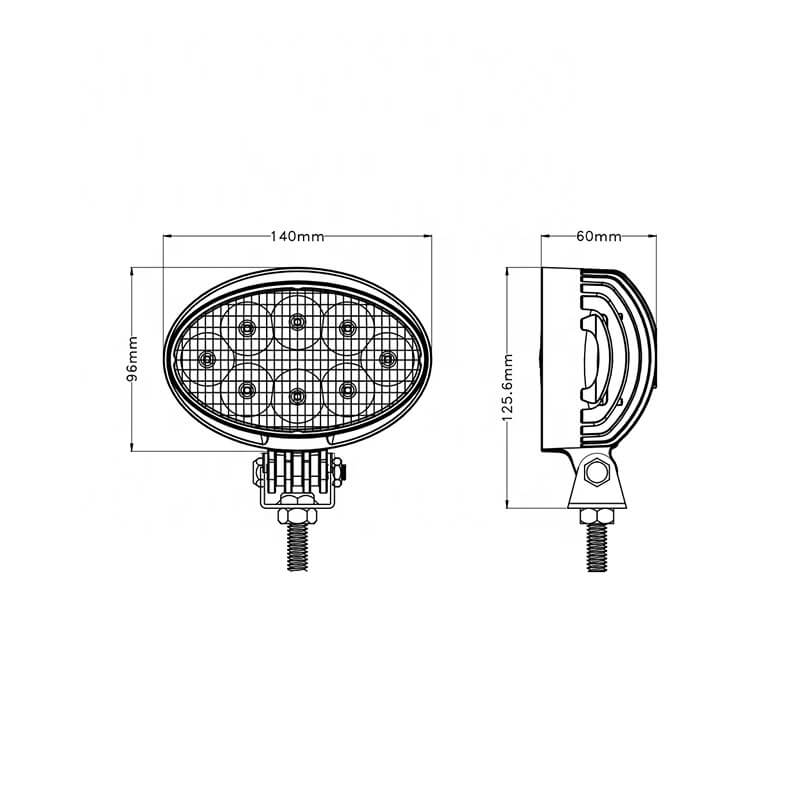 John Deere Oval LED Work Light - 4024-24