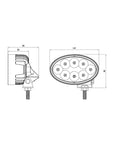 4044 - Case IH, Universally Suited Swivel Mounted Light - LEDTRAC NZ