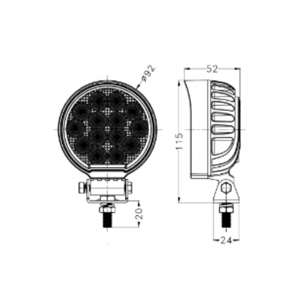 Round LED Work Light - 0706