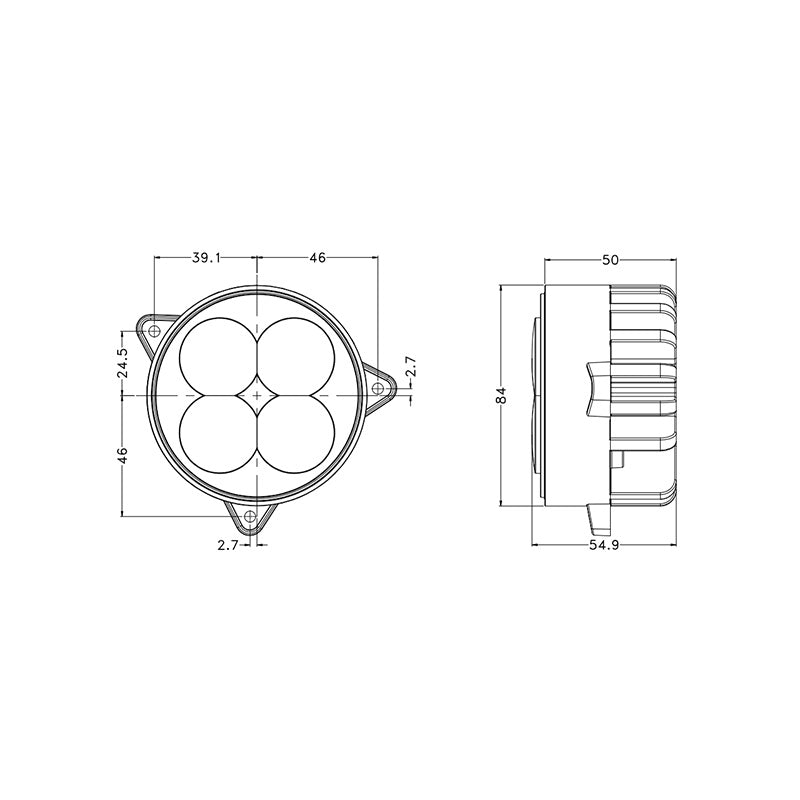 3040 - 40W John Deere Bonnet Work Light - Buy Online Now - LEDTRAC NZ
